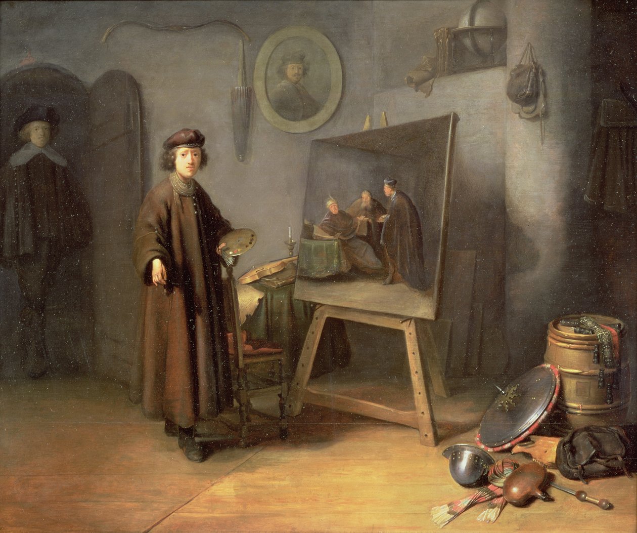 A Painter in His Studio by Gerrit Dou