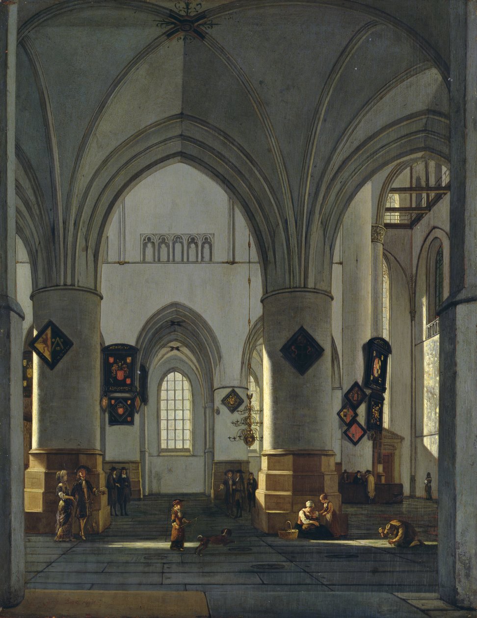 Interior View of St. Bavo Church, Harlem by Gerrit Adriaensz Berckheyde