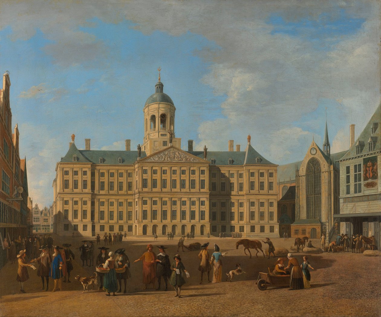 The City Hall on Dam Square in Amsterdam by Gerrit Adriaenszoon Berckheyde
