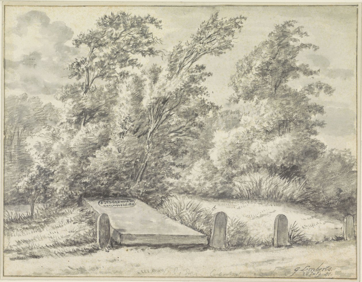 Grave of Johannes Jelgerhuis Rienksz. by Gerrit Lamberts