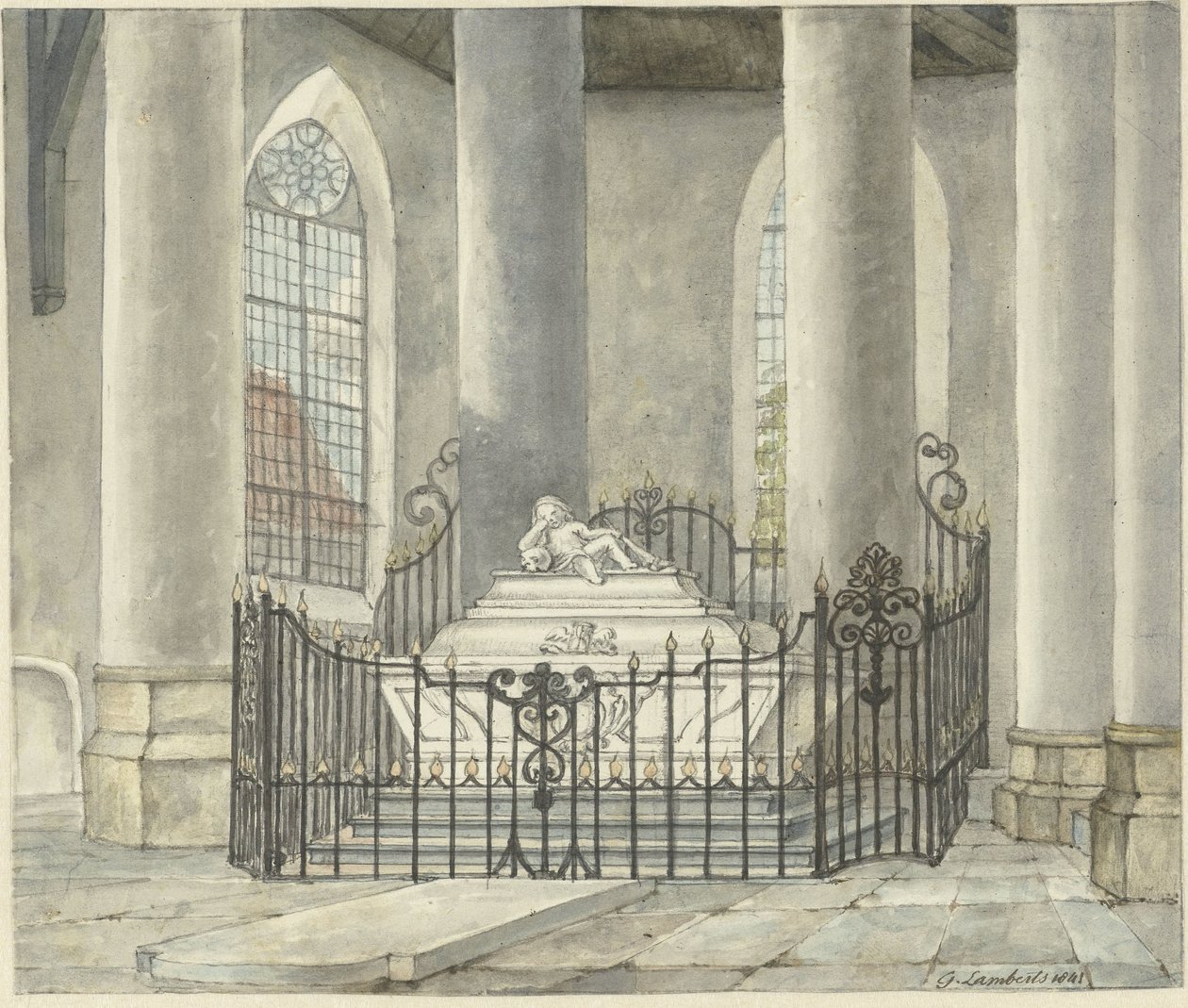 Tomb Monument of Catharina Alida van der Dussen in a Church in Culemborg by Gerrit Lamberts