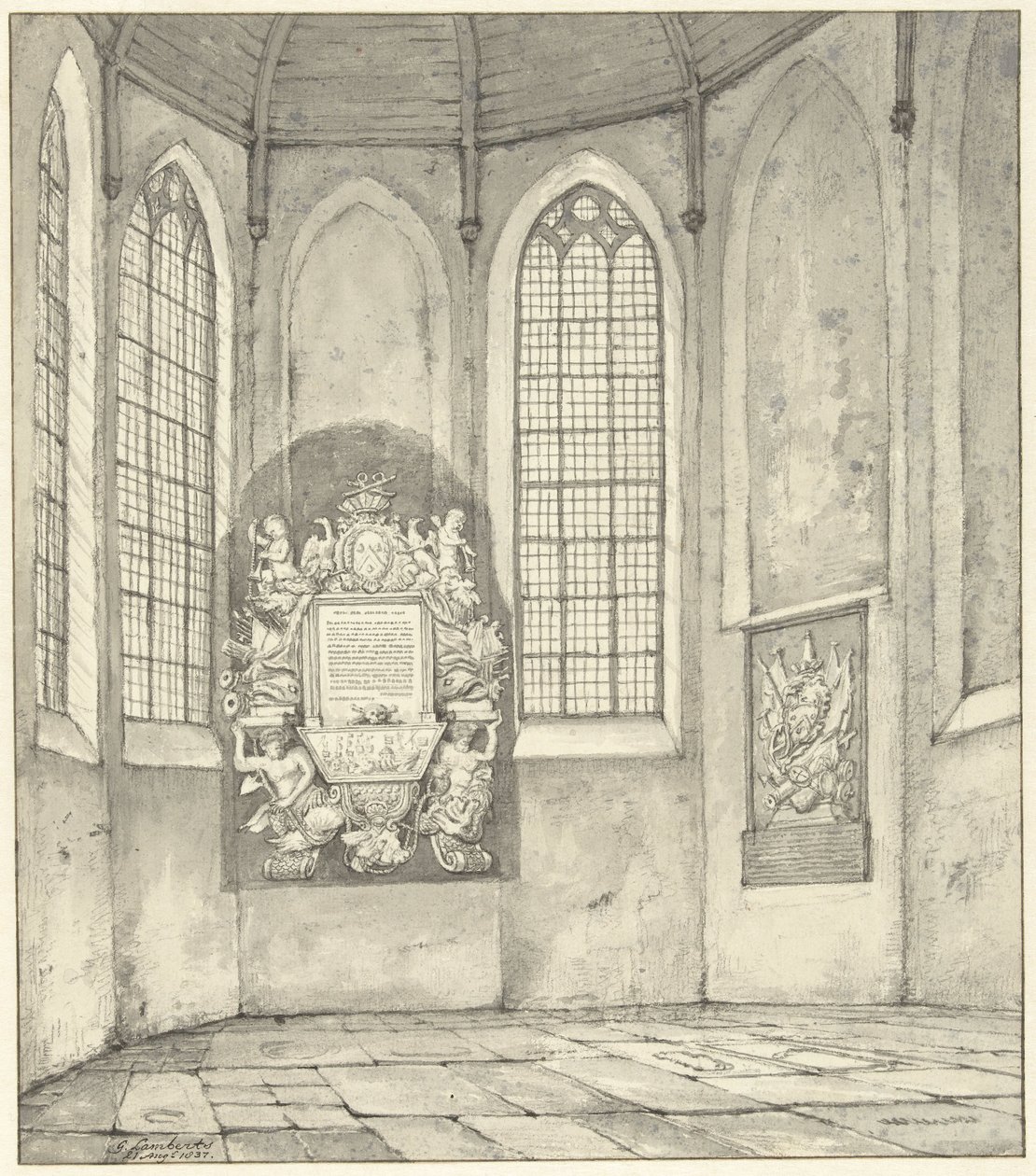 Tomb of Anthony Pieterson in the Church at Monster by Gerrit Lamberts