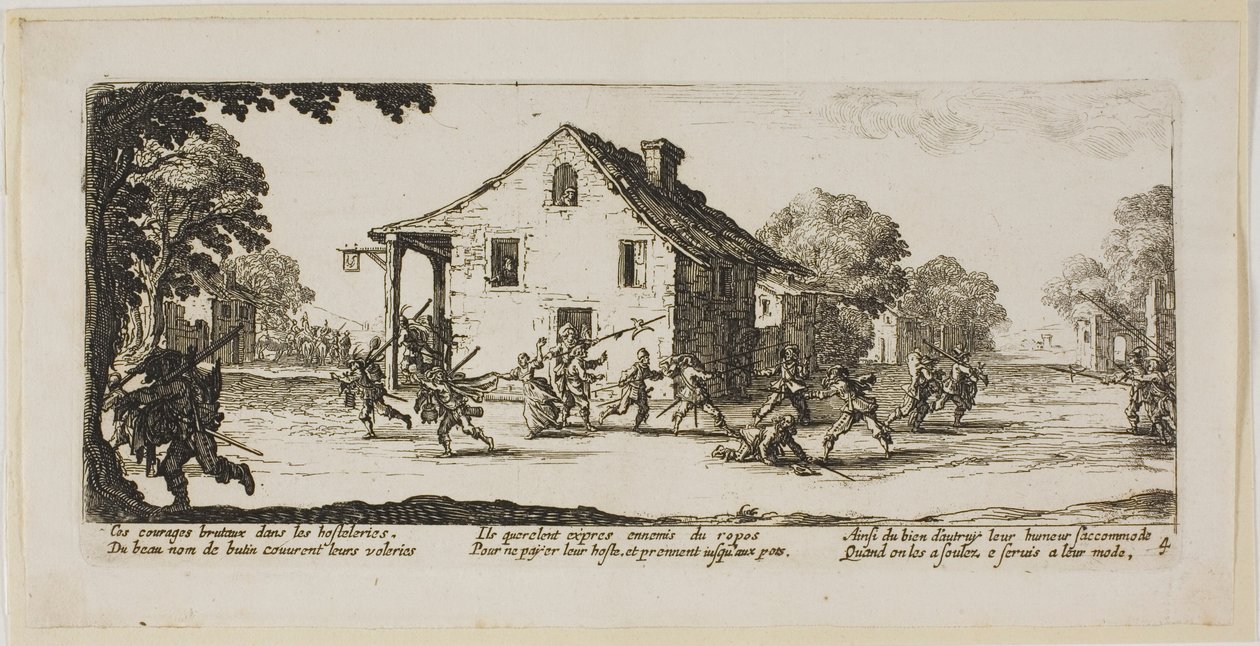 Scene of Pillage, plate four from The Large Miseries of War by Gerrit Lucasz van Schagen