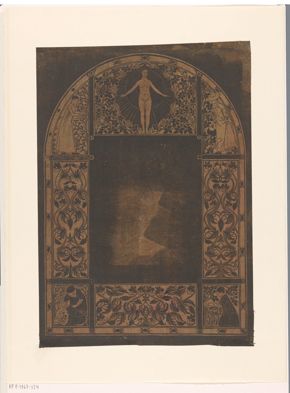 Design for the Frame of a Calendar for 1901 with Women and Flowers by Gerrit Willem Dijsselhof