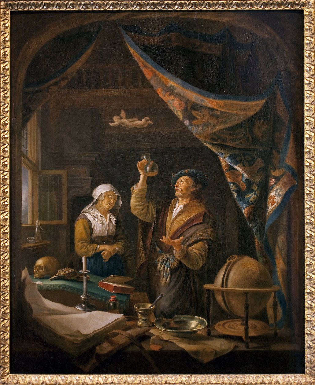 The Doctor in Urine - from a Painting by Gerard Dow by Gerrit Dou