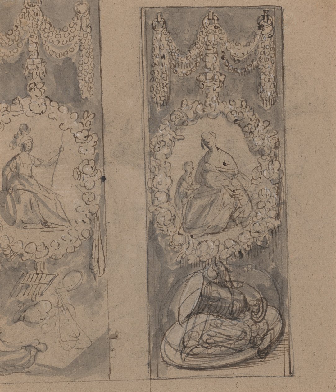 Decorative Motifs with Garlands by Gerrit van Honthorst