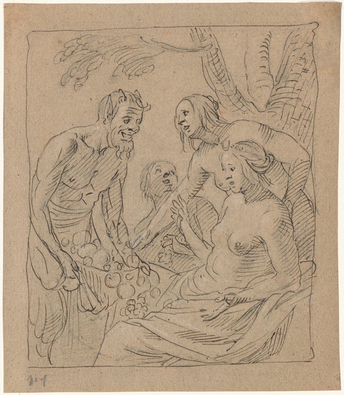 Diana and Two Nymphs Receiving Gifts from a Satyr by Gerrit van Honthorst