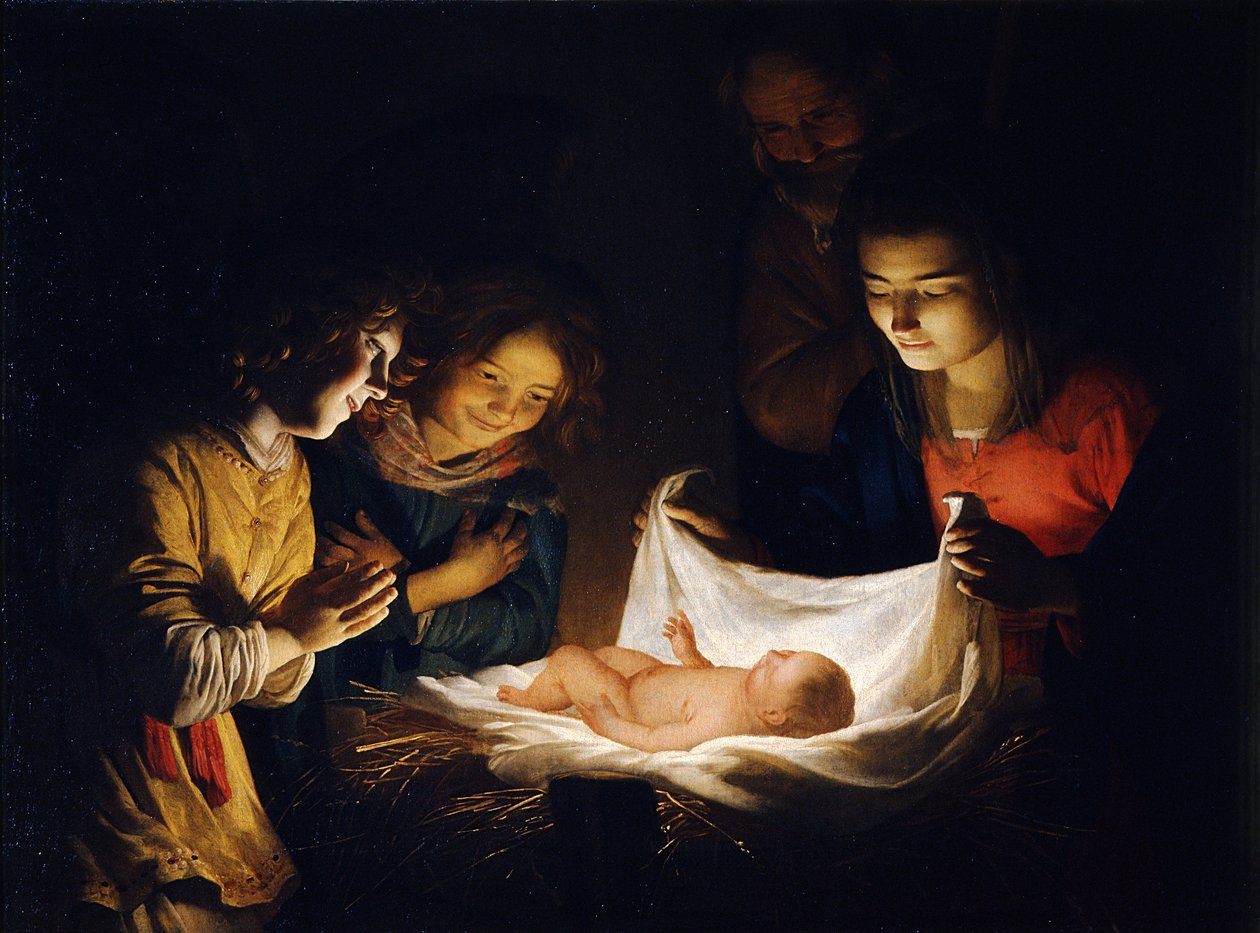 The Adoration of the Christ Child, c. 1620 by Gerrit van Honthorst