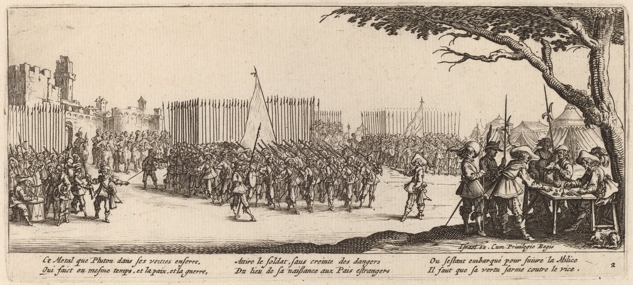 Recruitment of Troops by Gerrit van Schagen after Jacques Callot