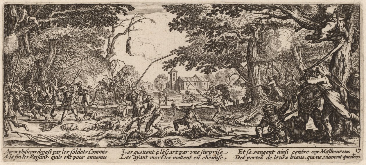 The Peasants Avenge Themselves by Gerrit van Schagen after Jacques Callot