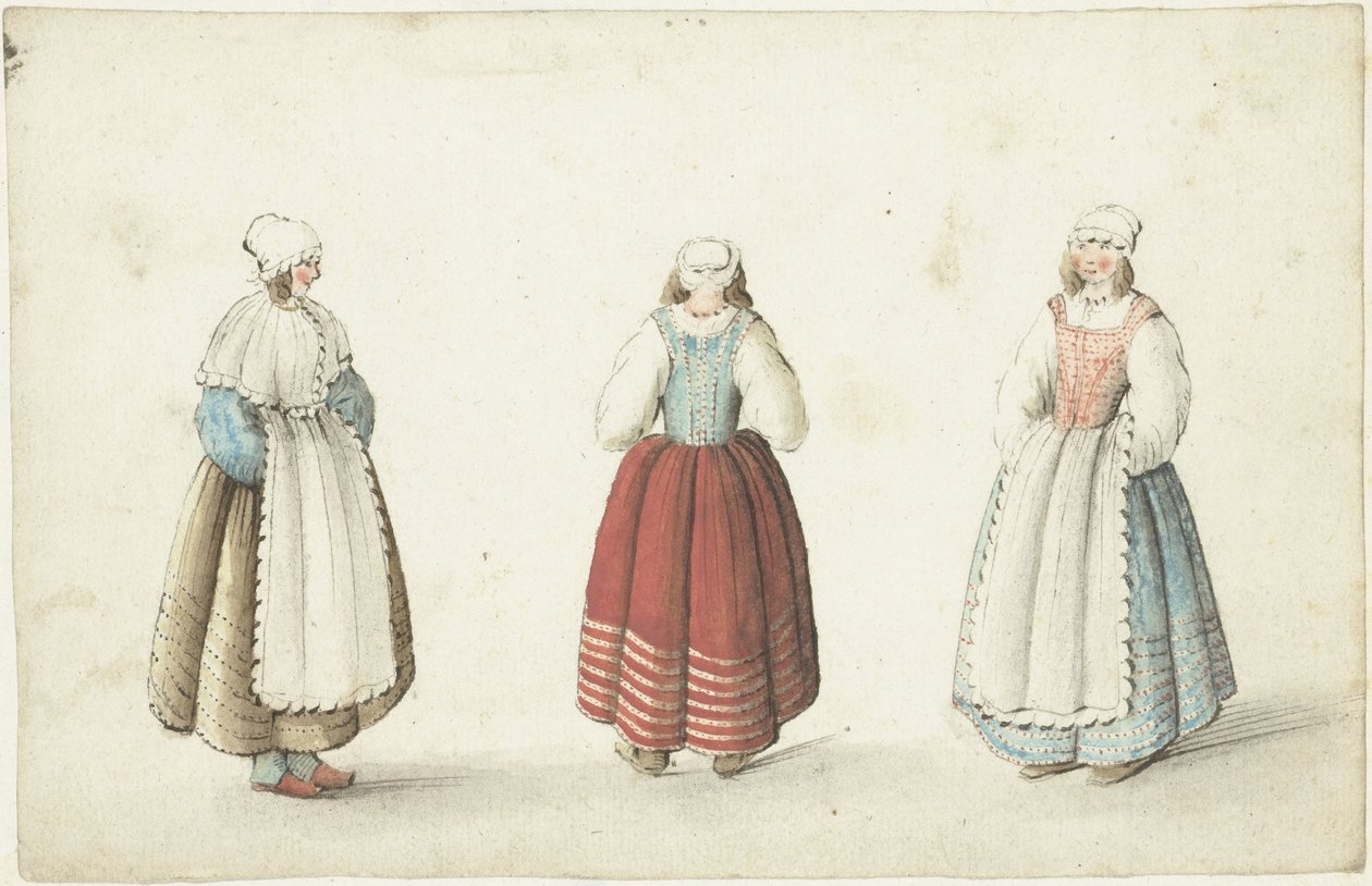 Three Standing Women by Gesina ter Borch