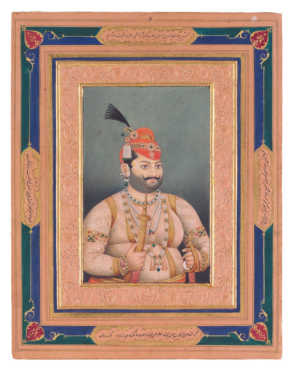 Portrait of Maharaja Ishwari Sen of Mandi, 1855 by Ghulam Ali Khan