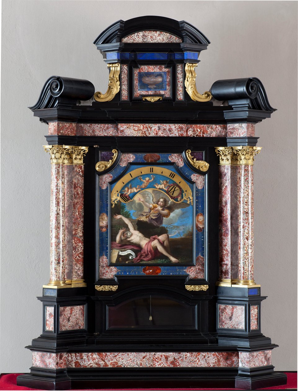 Clock with Representation of St. Jerome Hearing the Trumpet of Last Judgment by Giacinto Brandi. Structure and Mechanism by Giuseppe Campani. 17th Century. Genoa Musei di Strada Nuova by Giacinto Brandi