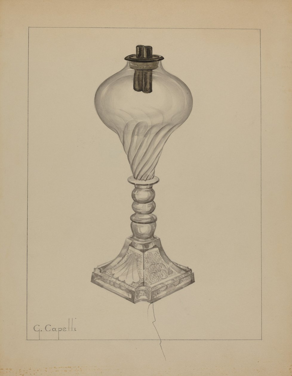 Lamp, c. 1937 by Giacinto Capelli