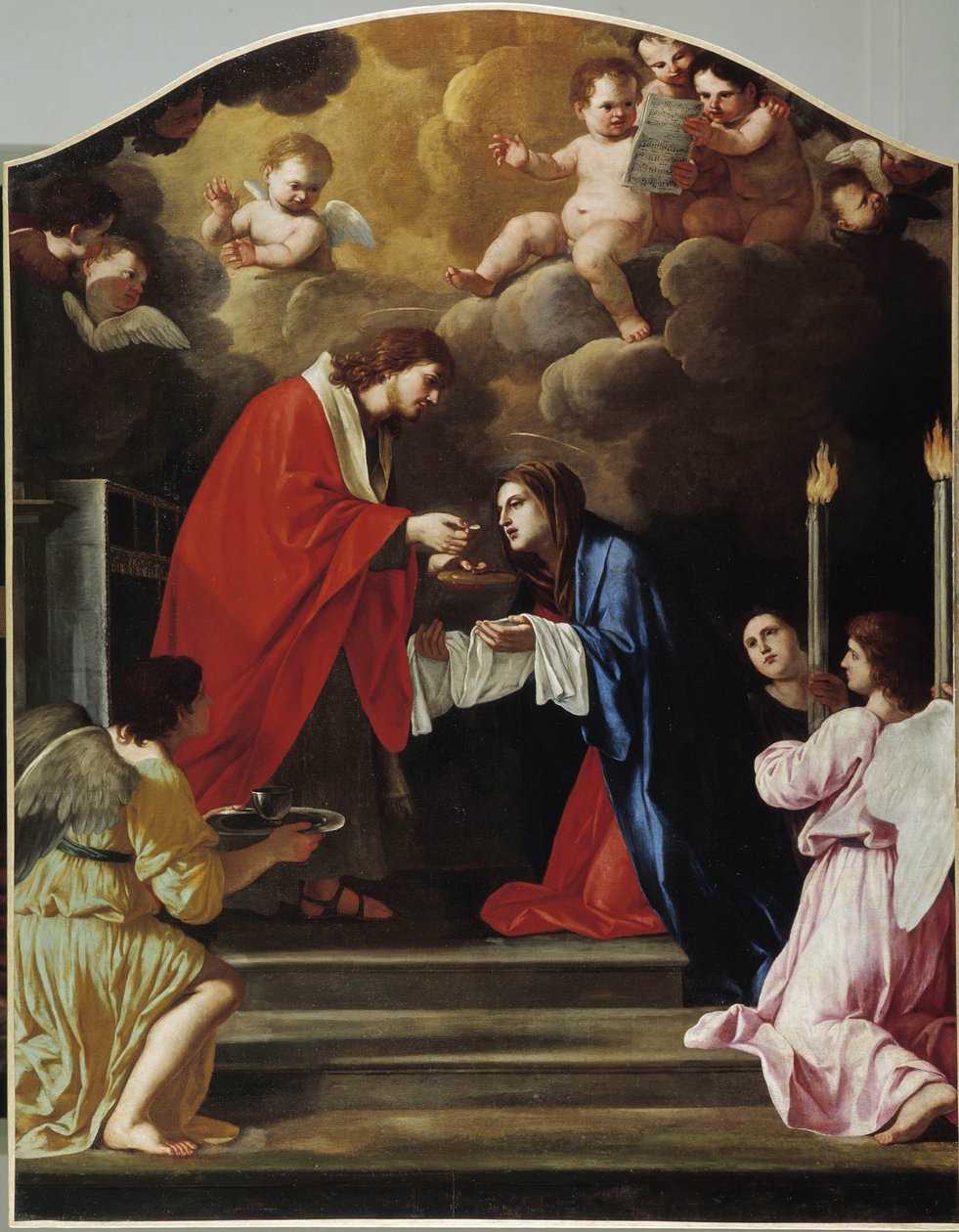 The Communion of the Virgin by Giacinto Gimignani or Gemignano