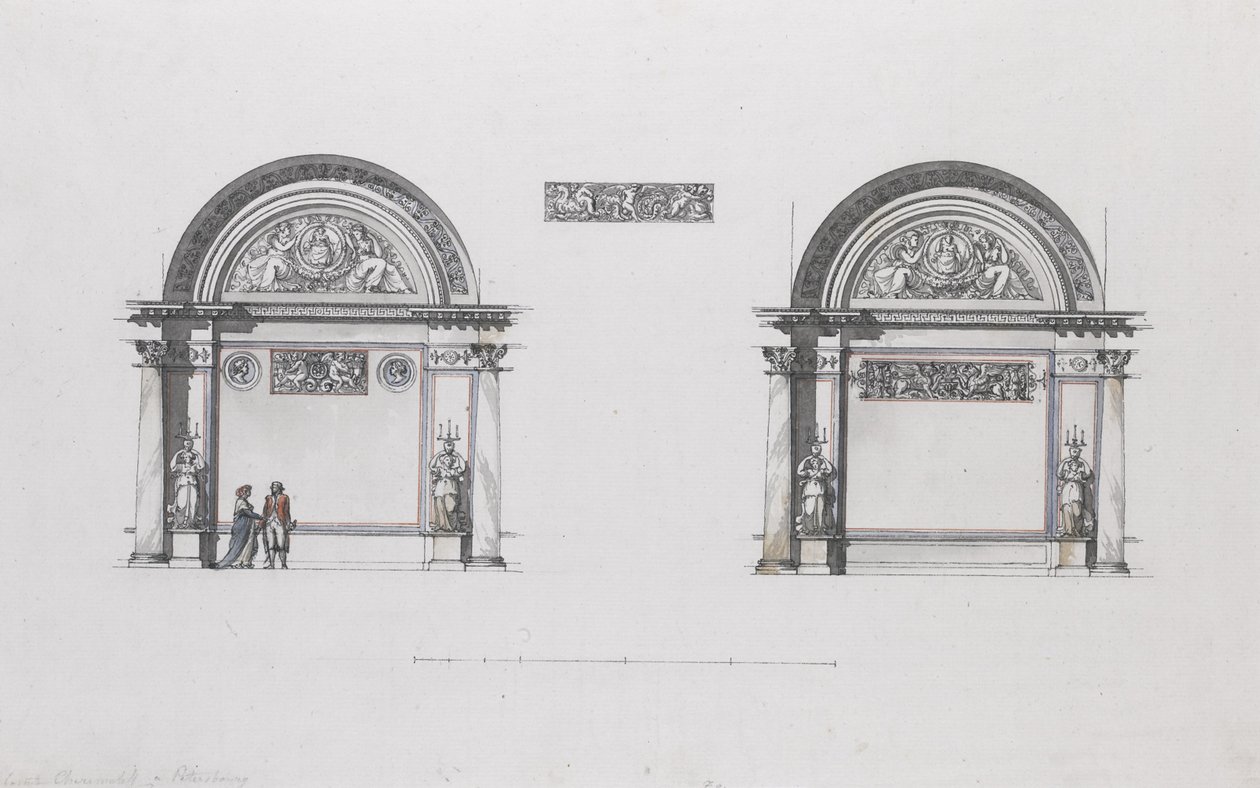 Design for the Sheremetev palace, Ostankino by Giacomo Antonio Domenico Quarenghi