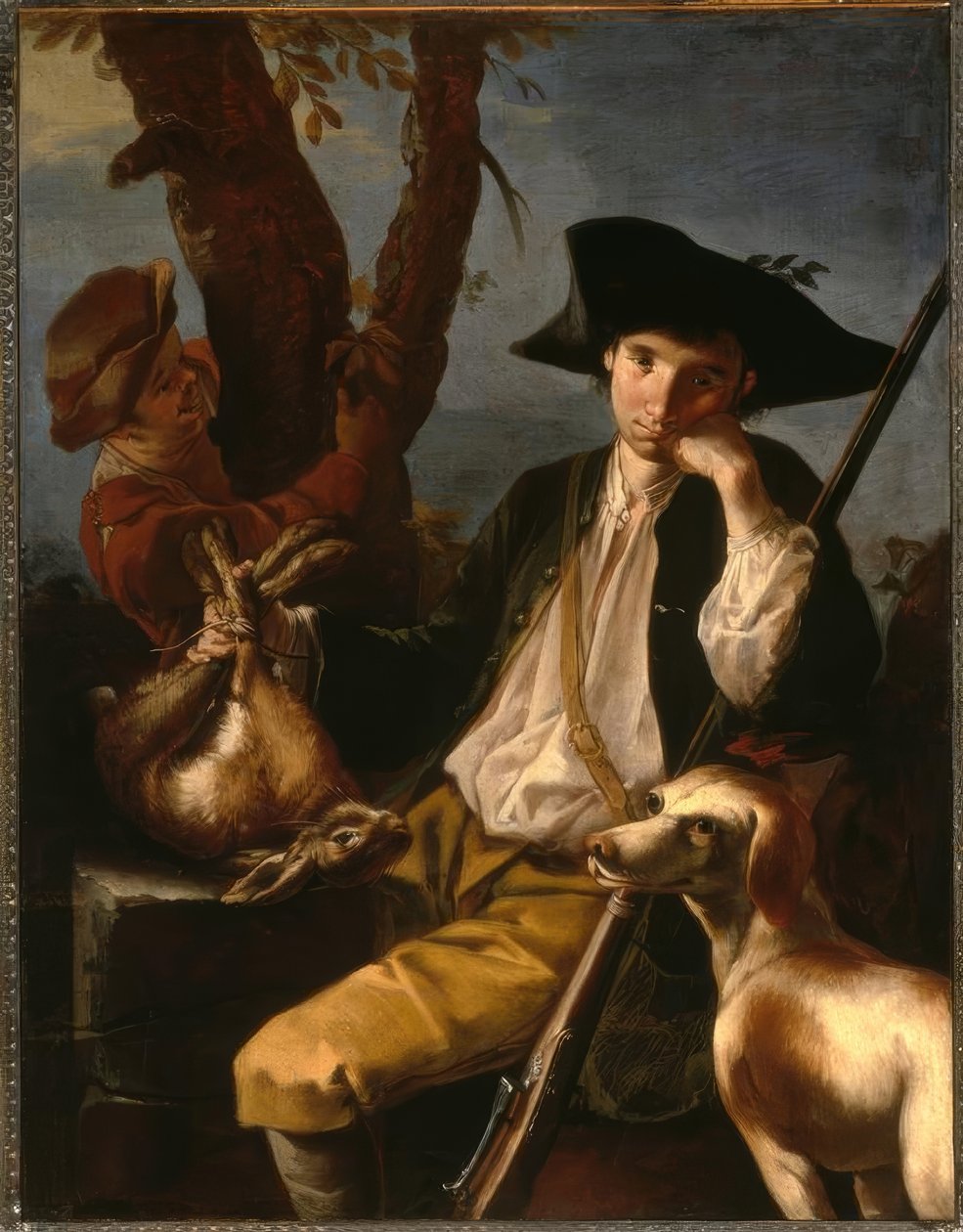 G. F. Cipper known as Il Todeschini, Resting Hunter by Giacomo Francesco Cipper