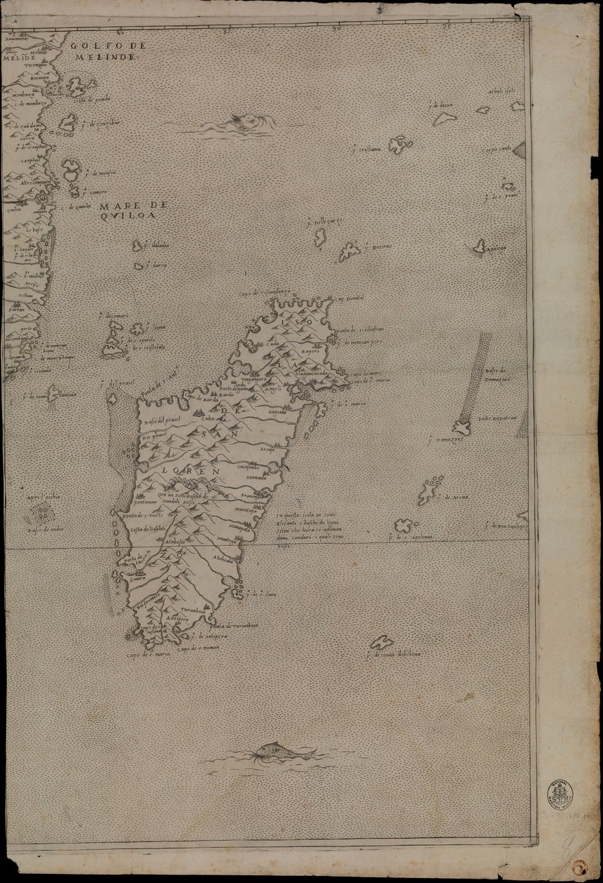 Map of Africa by Giacomo Gastaldi