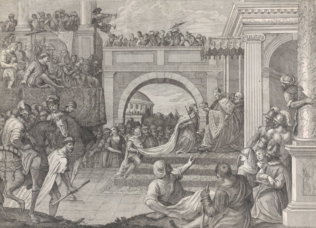 Doge Enrico Dandolo Crowns Baldovino the First Emperor of the Latin Empire of Constantinople by Giacomo Leonardis