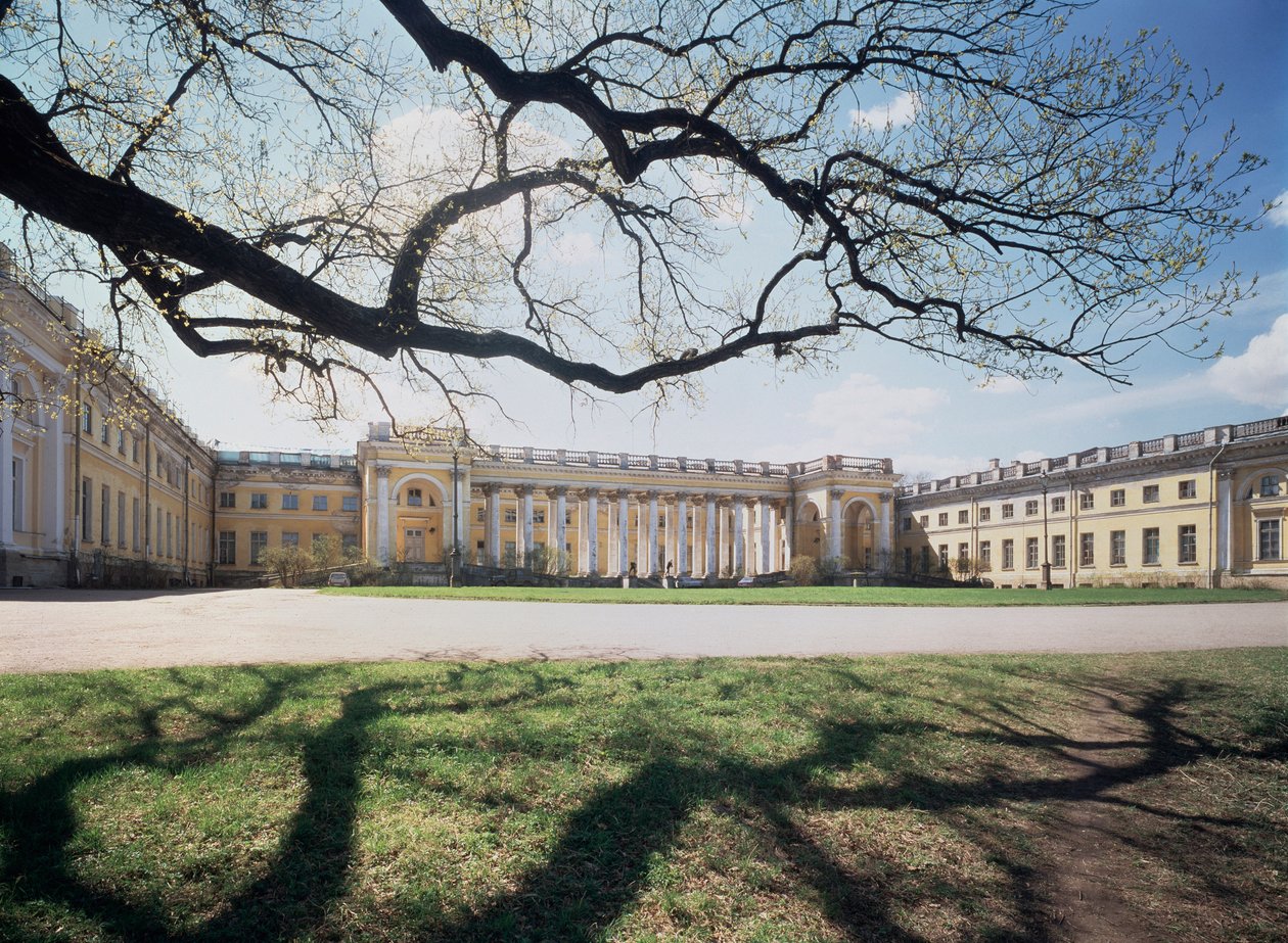 The Alexander Palace in Tsarkoye Selo. Architect Giacomo Antonio Domenico Quarenghi, palace 1792-1796. Italian art by Giacomo Quarenghi