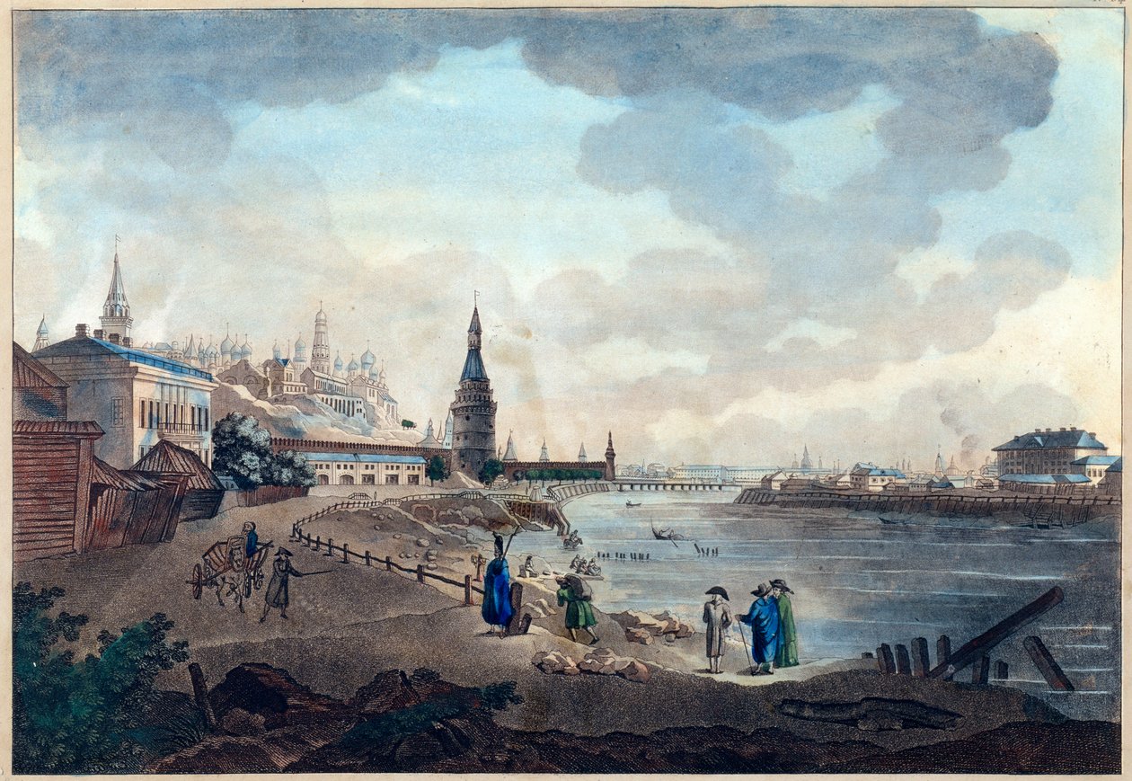 View of the Kremlin from the Stone Bridge over the Moskva River by Giacomo Quarenghi
