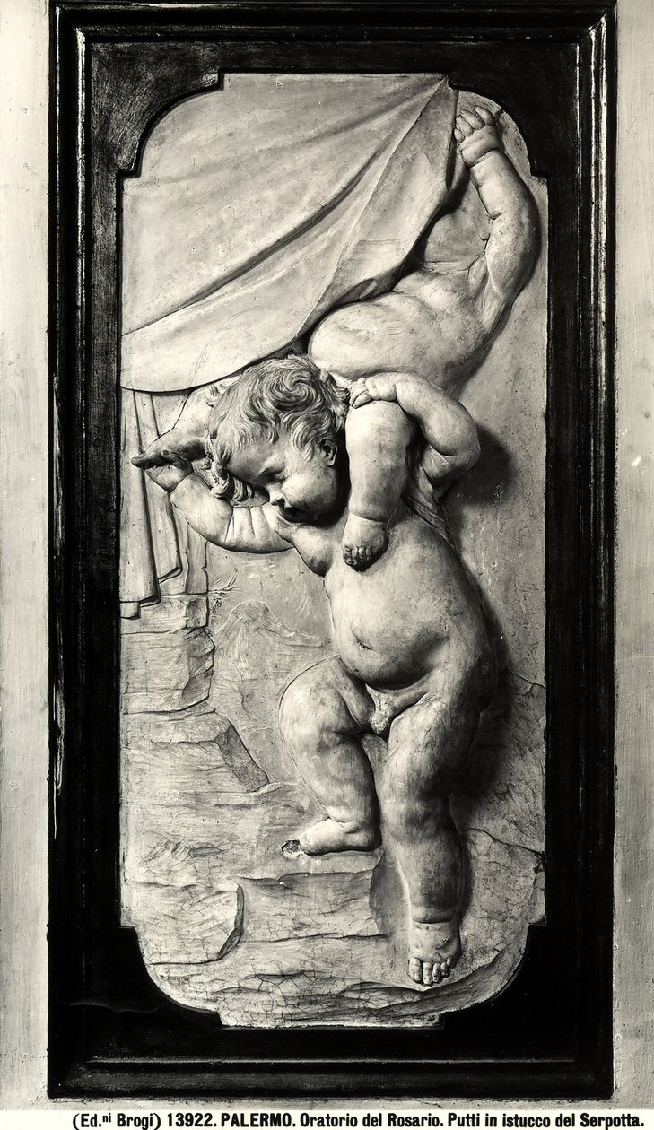 Two putti by Giacomo Serpotta: Premium art reproduction