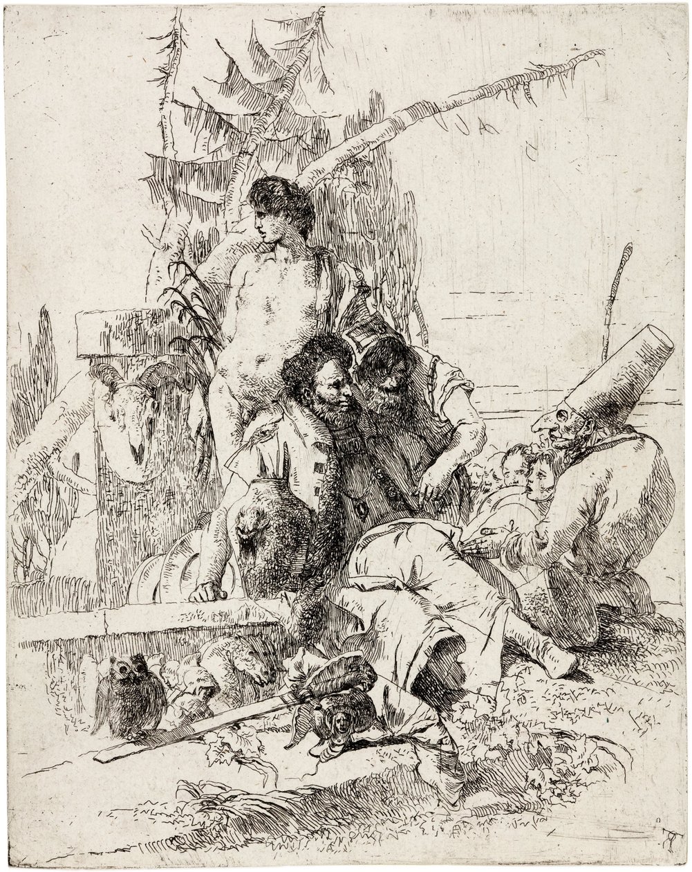 Punchinello gives counsel from the series 