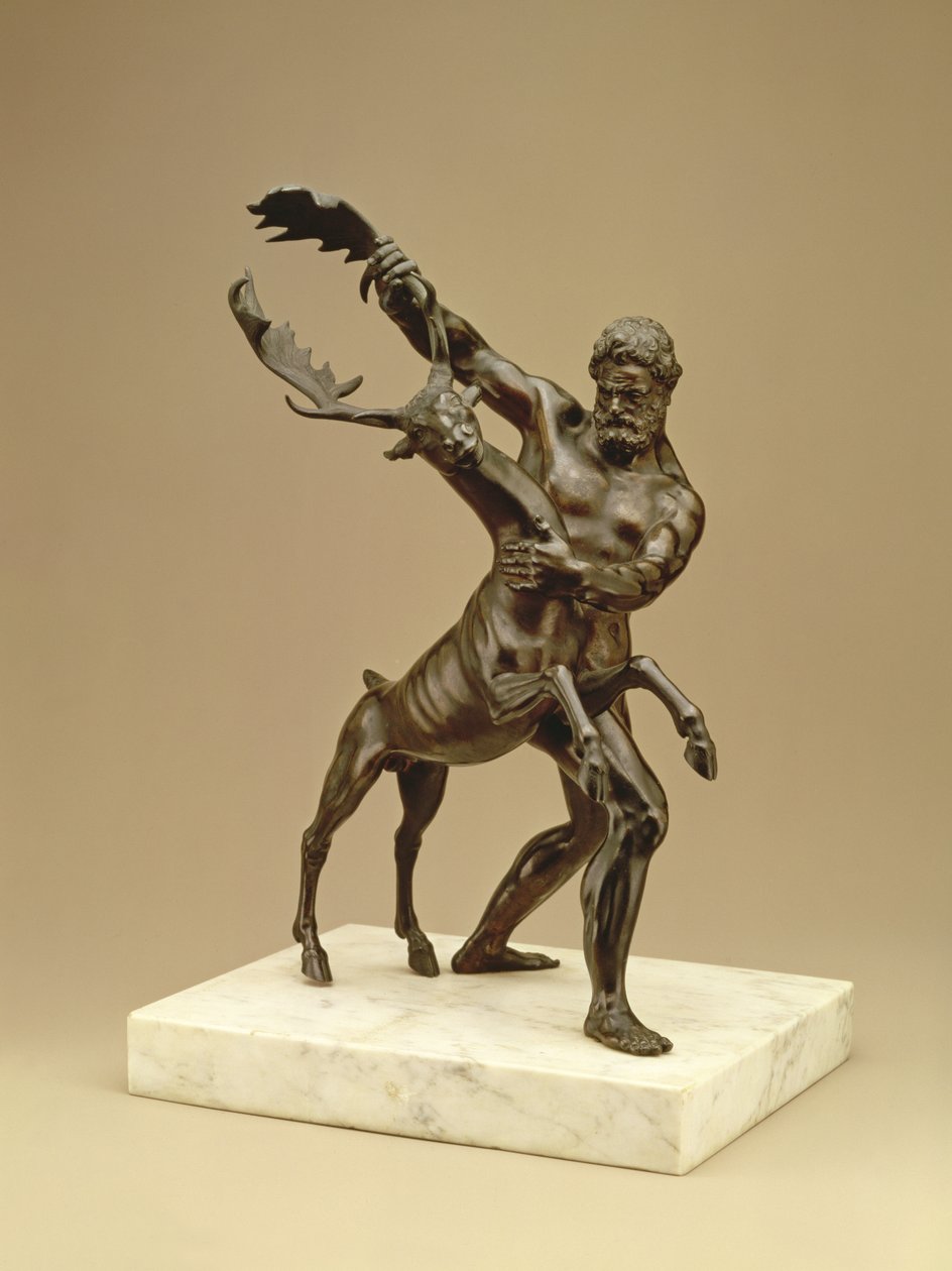 Hercules and the Arcadian Stag by Giambologna