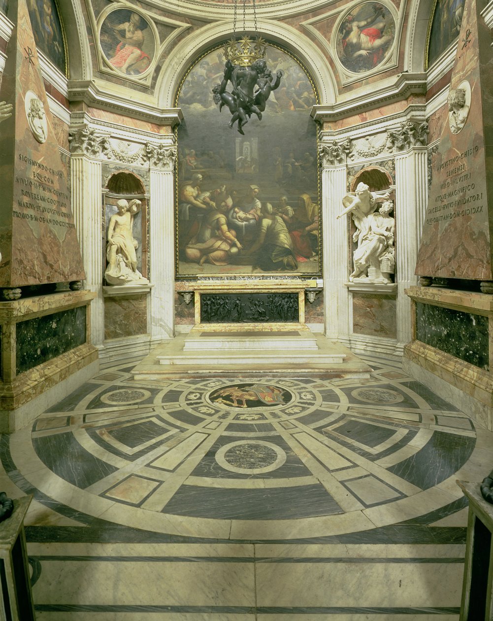Interior View of the Octagonal Chigi Chapel by Gian Lorenzo Bernini