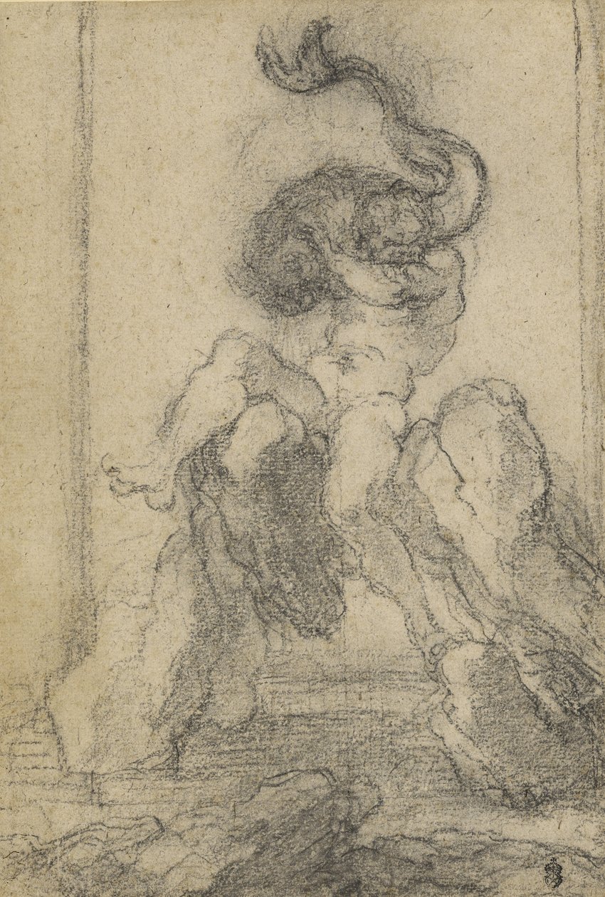 A Marine God with a Dolphin, 1652-3 by Gian Lorenzo Bernini