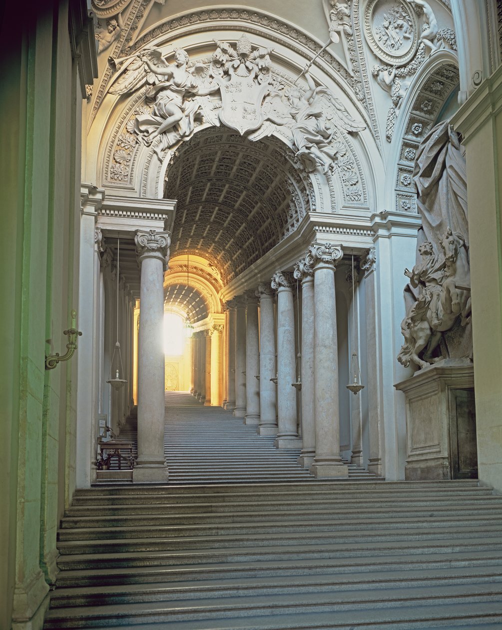 Interior with view of the staircase by Gian Lorenzo Bernini