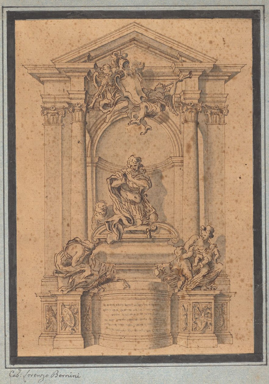 Design for the Tomb Monument of a Military Officer by Gian Lorenzo Bernini