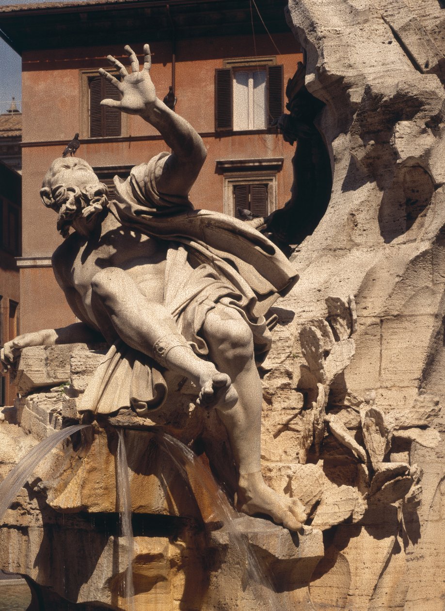 The Fountain of the Four Rivers (detail) by Gian Lorenzo Bernini