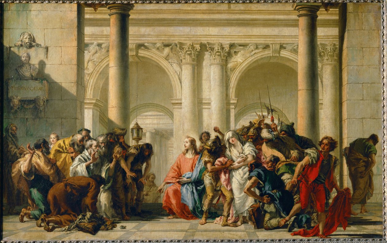Christ and the Adulteress by Giandomenico (1727-1804) Tiepolo