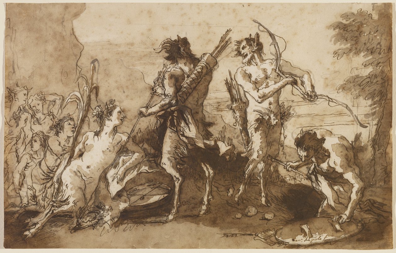 Satyrs and Satyresses in a Landscape, c.1770 by Giovanni Domenico Tiepolo