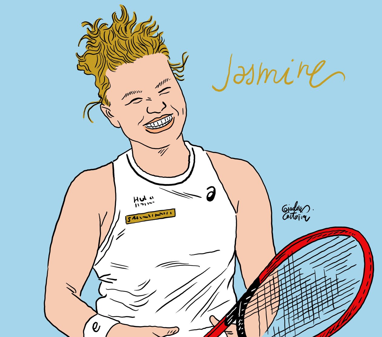 Jasmin Paolini, 2024 by Gianluca Costantini