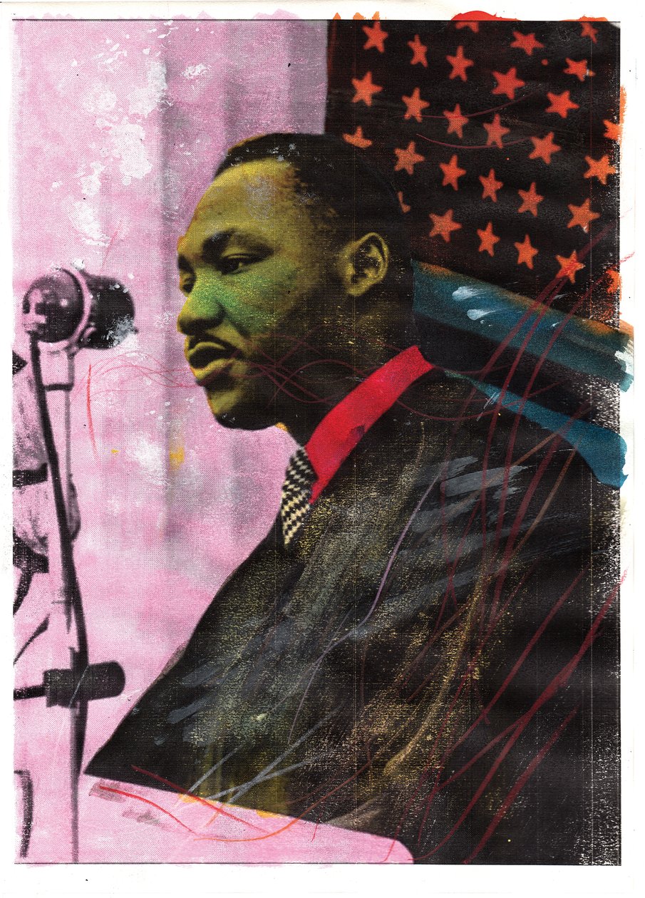 Portrait of Martin Luther King, 2011 by Gianluca Costantini