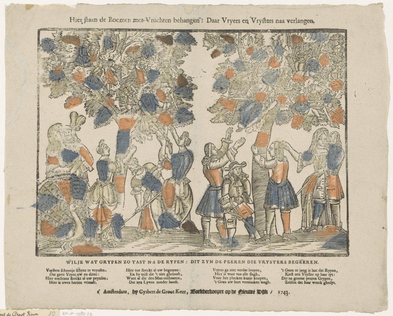 Here Stand the Trees Laden with Fruits: There Suitors and Suitresses as Desired by Gijsbert de Groot Keur