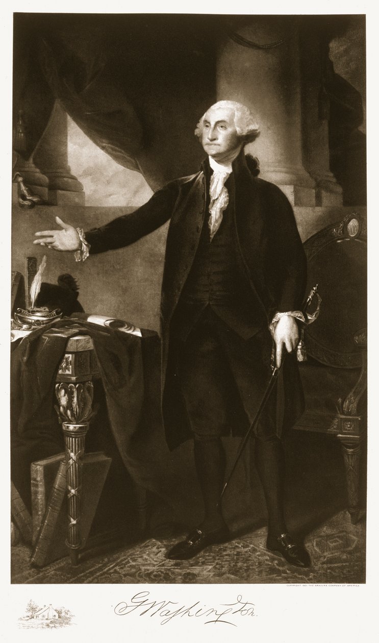 George Washington, 1st President of the United States of America, Published 1901 by Gilbert Stuart