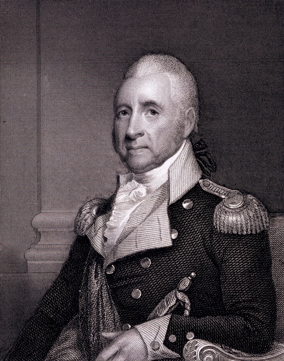 Portrait of Major General John Brooks, engraved by Asher Brown Durand after the copy by James Herring by Gilbert Stuart