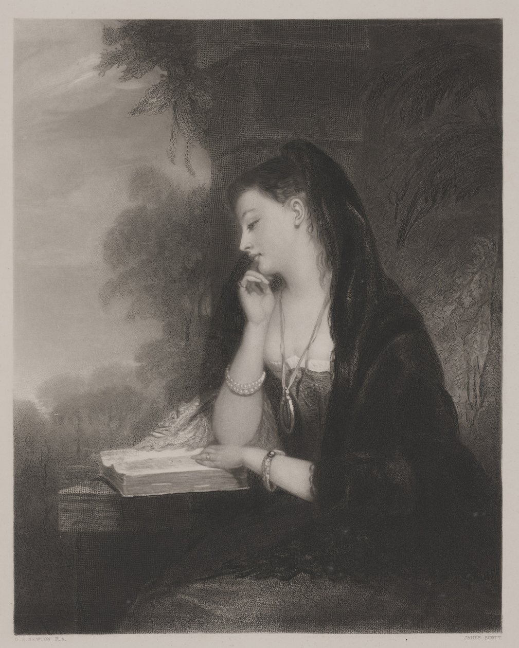 The Pensive by Gilbert Stuart Newton