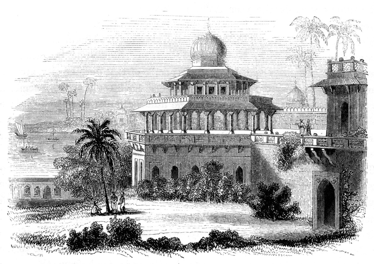 Chalees Satoon, or the Pavilion of the Forty Pillars, 1847 by Giles