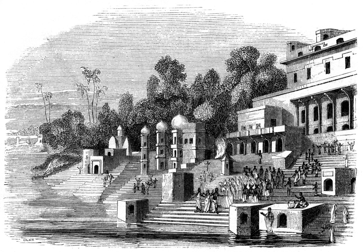 The favourite wife of Afzul Khan preparing for the suttee by Giles