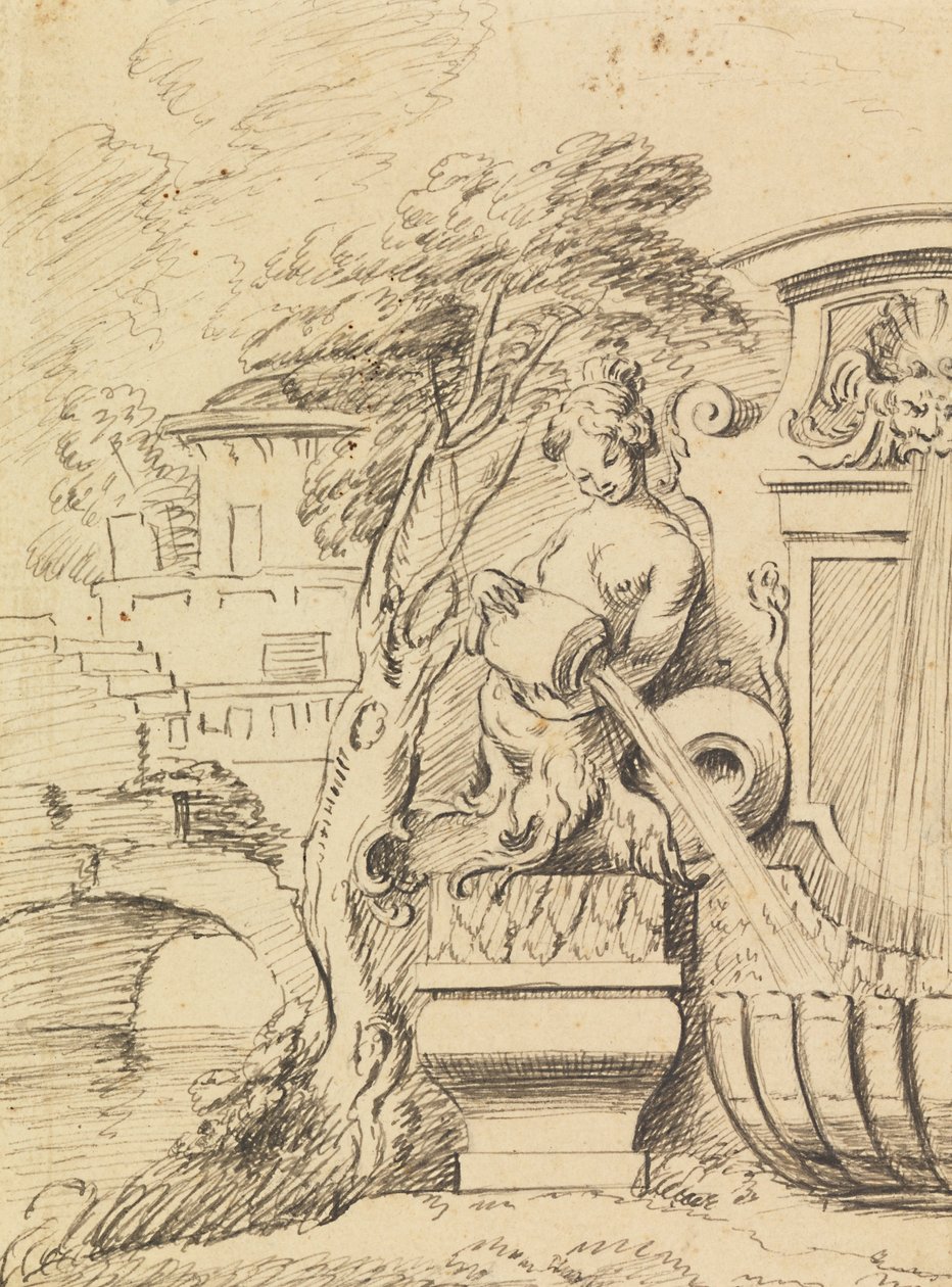 Design for a Fountain by Gilles Marie Oppenord