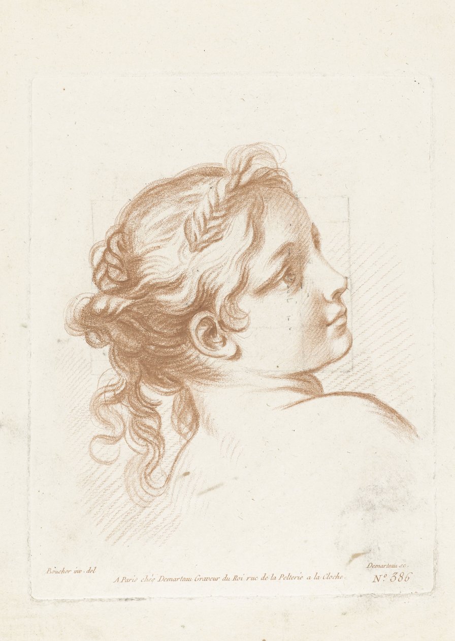 Bust of a Young Woman by Gilles Demarteau