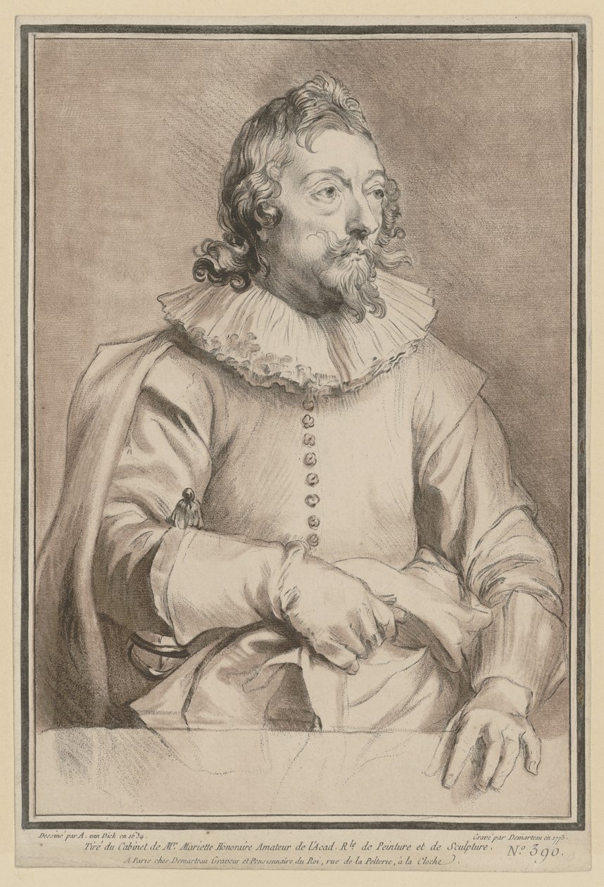 Portrait of Jacomo de Cachiopin by Gilles Demarteau