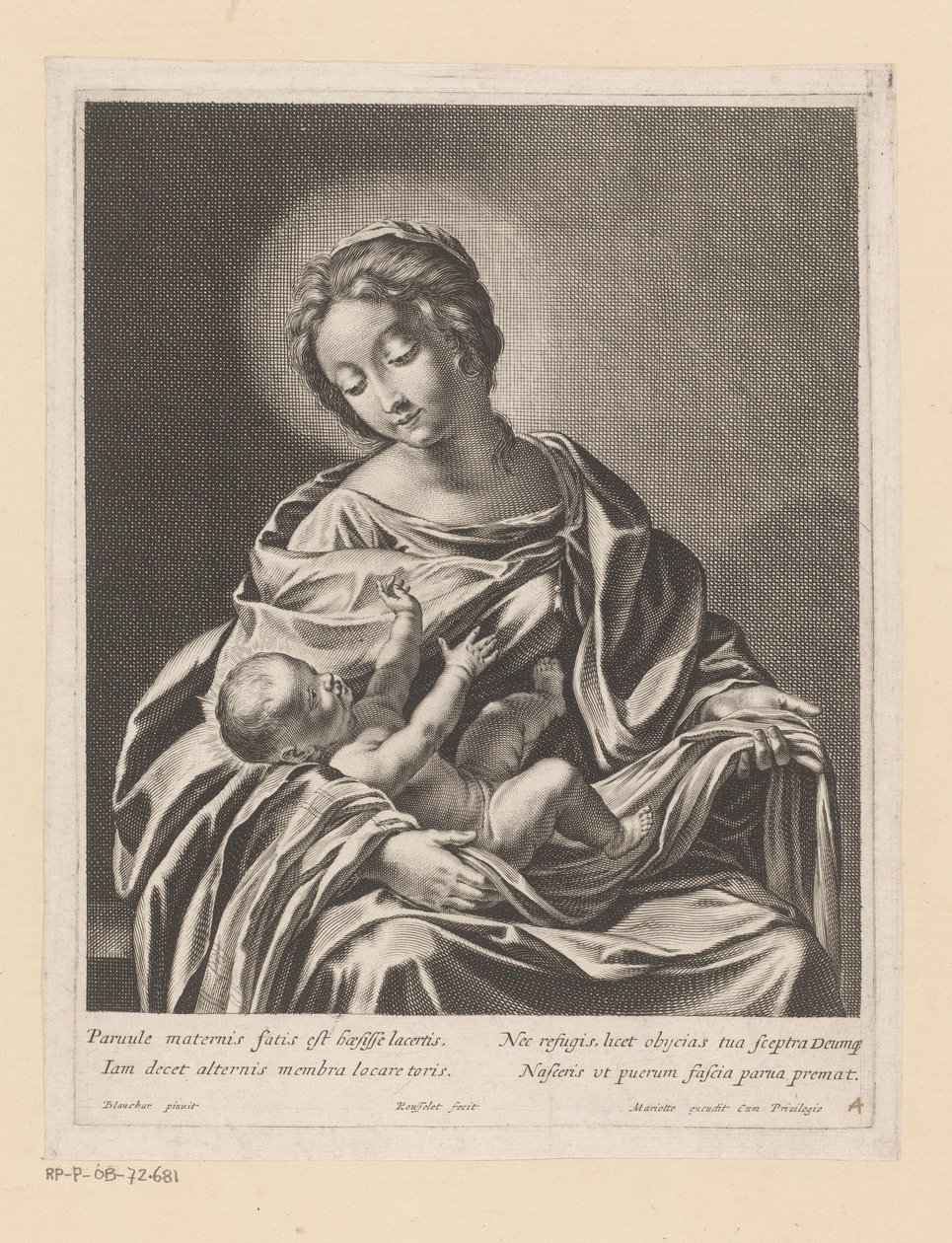 Mary with Child by Gilles Rousselet