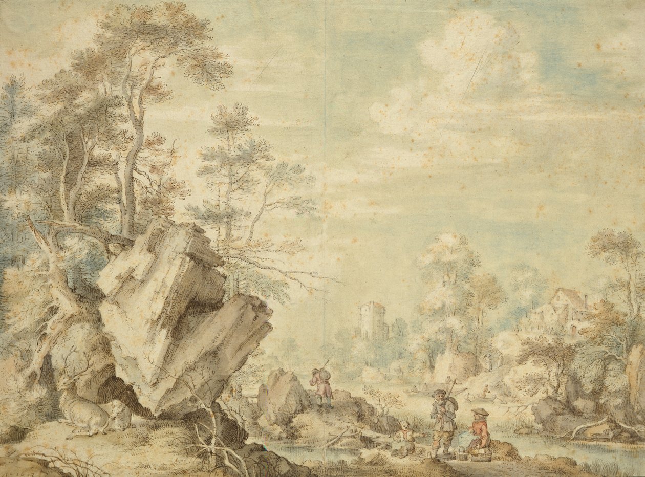 Landscape, 1623 by Gillis Claesz d Hondecoeter