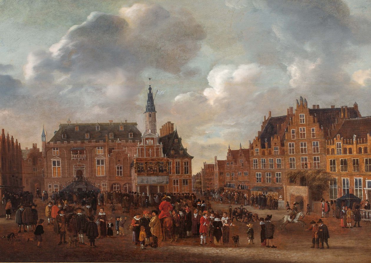 The Announcement of the Peace Treaty of Münster in 1648 from the Balcony of the Town Hall of Haarlem by Gillis Rombouts