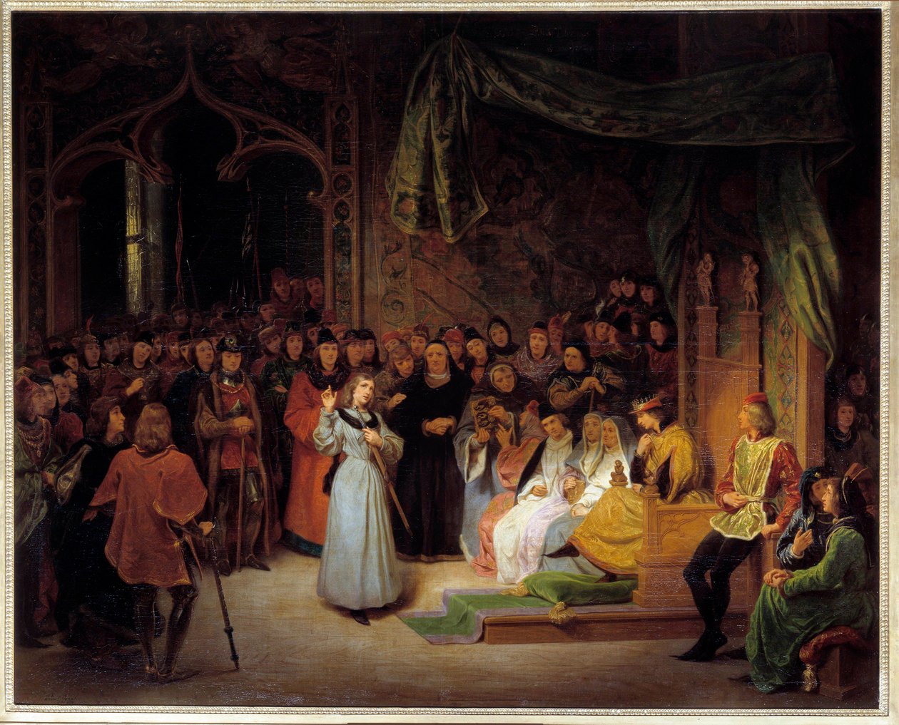 Joan of Arc before King Charles VII at Chinon, February 1429 by Gillot Saint Evre